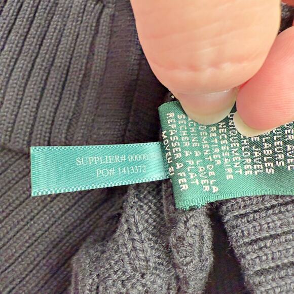Ralph Lauren Black Cable Knit Cardigan - Picture 7 of 9